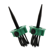 2 Sets Garden Sprinkler with Adjustable Nozzles, Automatic Lawn Irrigation System for Plants and Outdoor Cooling