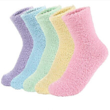 Kartokner 10 Pairs Womens Fuzzy Socks Warm Slipper Socks Winter Fluffy Socks Cozy Fuzzy Socks Athletic Fleece Socks Cute Crew Socks (multicolor 7)