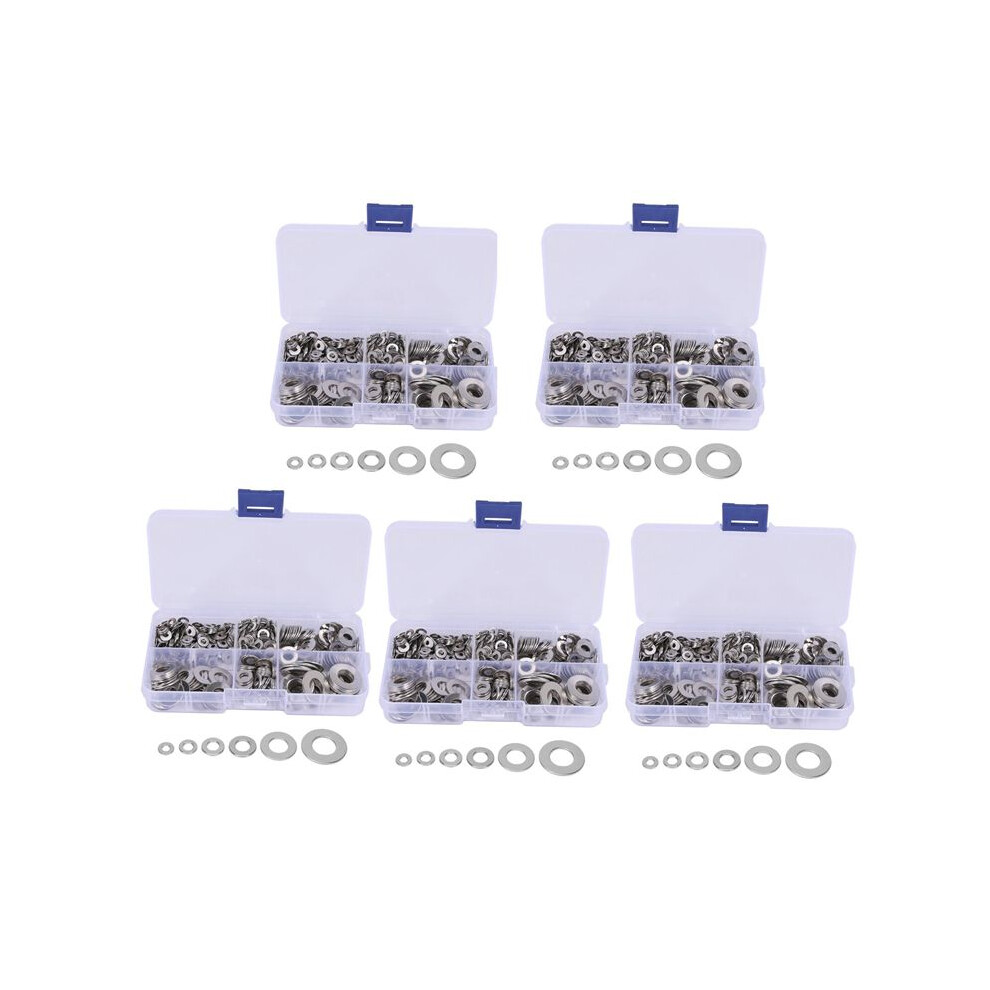 3300 Pcs M3 M4 M5 M6 M8 M10 Washer Spacers Stainless Steel Flat Washer Plain Gasket Spacers Kit Screw Bolt Fastener 6034170027103