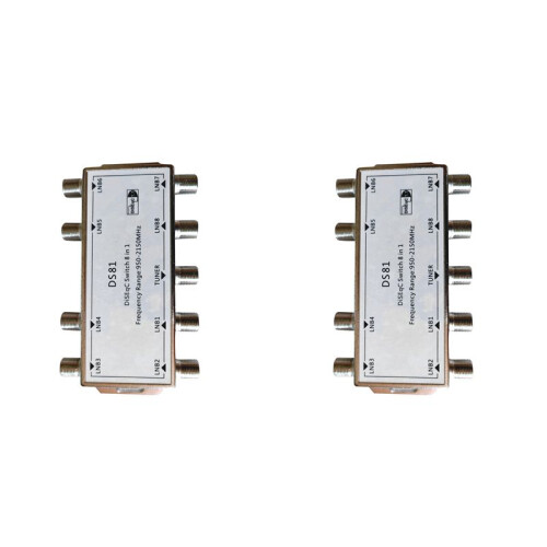 2X DS81 8 in One Satellite Signal DiSEqC  LNB Receiver Multiswitch