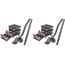 2X Attrezzo per Lo Spostamento di Mobili, 880 Libbre, con 4 Ruote e Sollevatore Portatile, per Spostare Mobili, Frigoriferi, Divani Nero