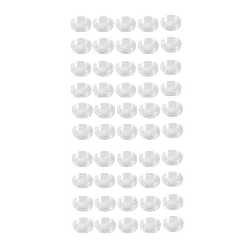 50 Pcs Small Round Transparent Plastic Coin Capsules Box 24mm 1