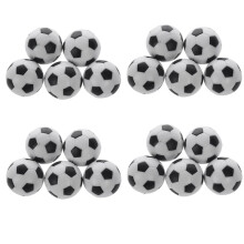 20X le Ballon de Football D'Intérieur de Table Du Football 32Mm en Plastique Remplacent le Blanc Noir