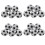 20x Plastic 32mm Soccer Indoor Table Football  Replace Black+White 1