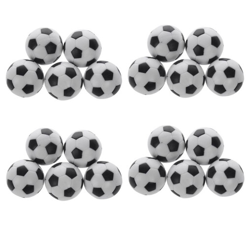 20x Plastic 32mm Soccer Indoor Table Football  Replace Black+White