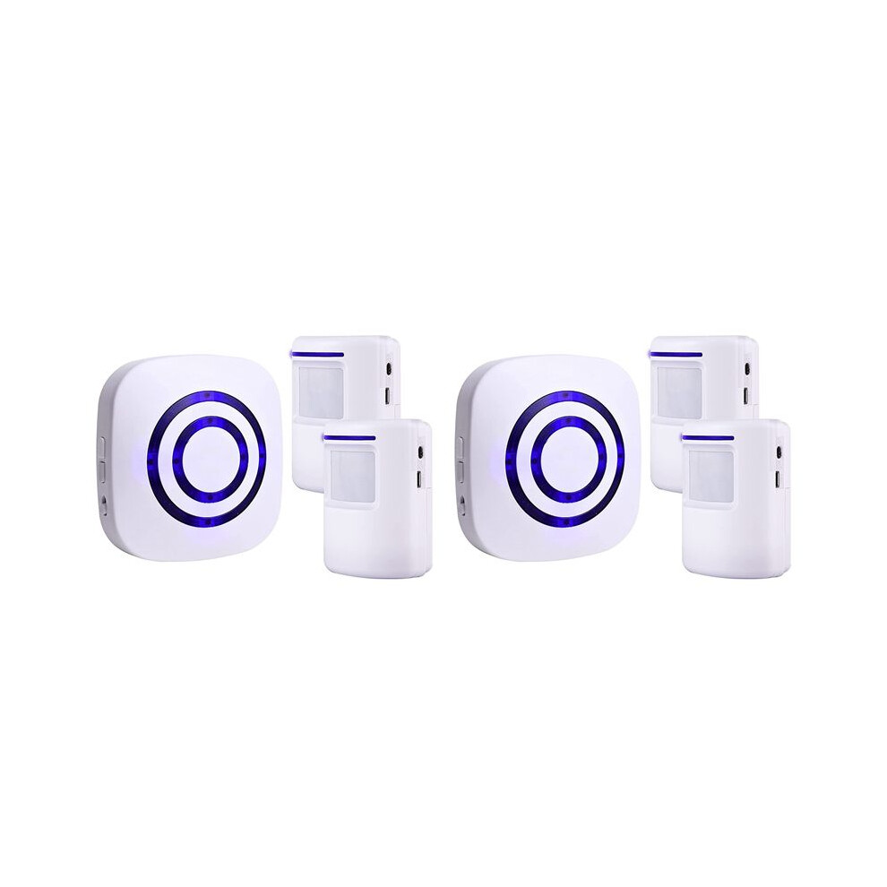 Motion Sensor Alarm System, Wireless Home Security Driveway Alarm Indoor,Pir Motion Detector Alert With 4 Sensor Us Plug 6033081027080