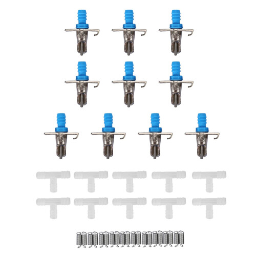 Automatic Rabbit Water Nipple Drinker 10 Pack Stainless Steel Double Spring Leak Reduction Design 2