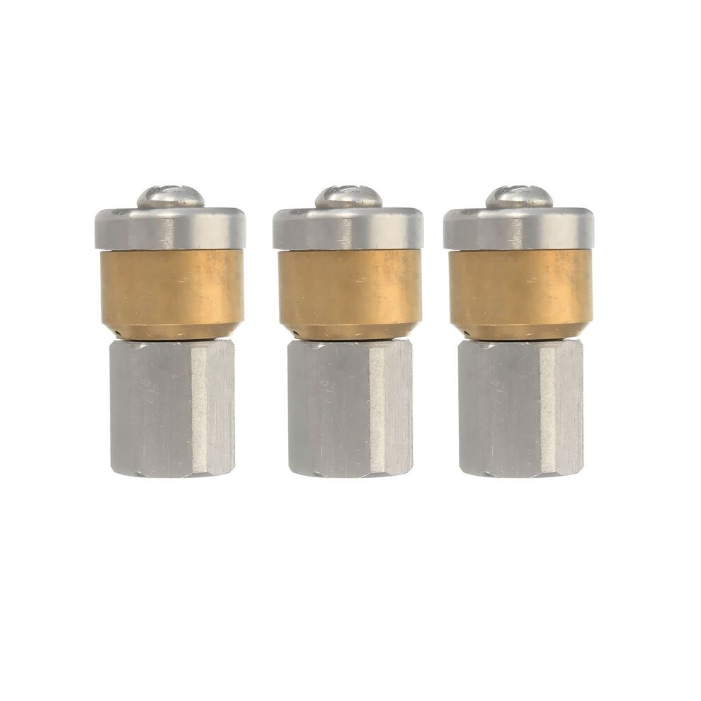 3X Steel Pressure Washer Drain Sewer Cleaning Pipe Jetter Rotary Nozzle 3 Jet 1/8 Inch F Brecantia
