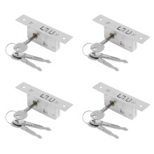 4X Invisibile / Blocco Porta, Blocco Gancio Porta Scorrevole, Corpo Serratura nel Lega, Porta Vetro Telaio, Robusto, Durevole, Hardware Porta