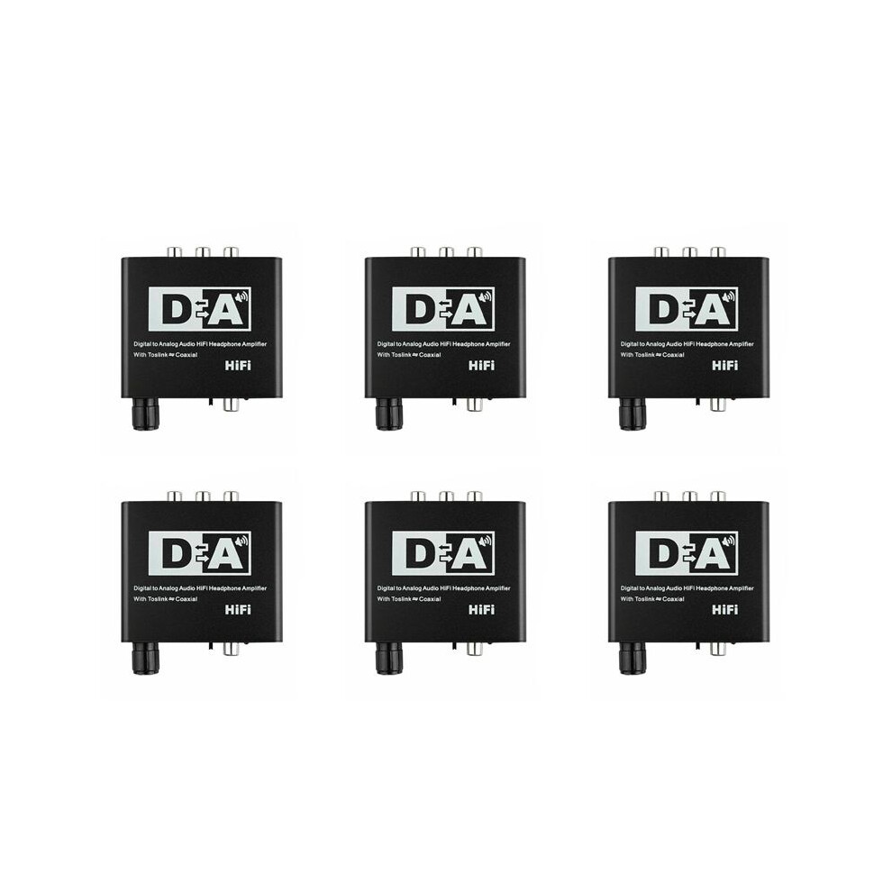 6X 192Khz Digital Optical Coaxial Toslink To Analog Rca 3.5Mm Audio Hifi Converter With Spdif 6032402088359