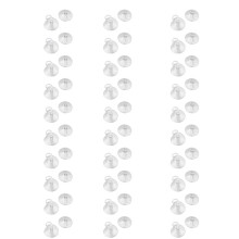 60 X Suction Cups Clear Plastic Cups with Metal Hooks Window Decoration Cabinet Sucker for Hanging Christmas Decorations