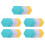 25Pcs Hexagon  Board Hexagonal  Wall Sticker Multifunction 3D Decorative Home Message Board Gray Yellow 1