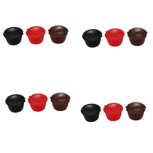 12Er-Pack NachfüLlbare -Kaffeekapseln, Wiederverwendbare Kaffeepadfilter, Kompatibel mit Nescafe -Brauern