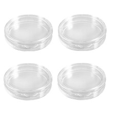 40 Pcs Transparent Small Plastic Coin Box 18mm