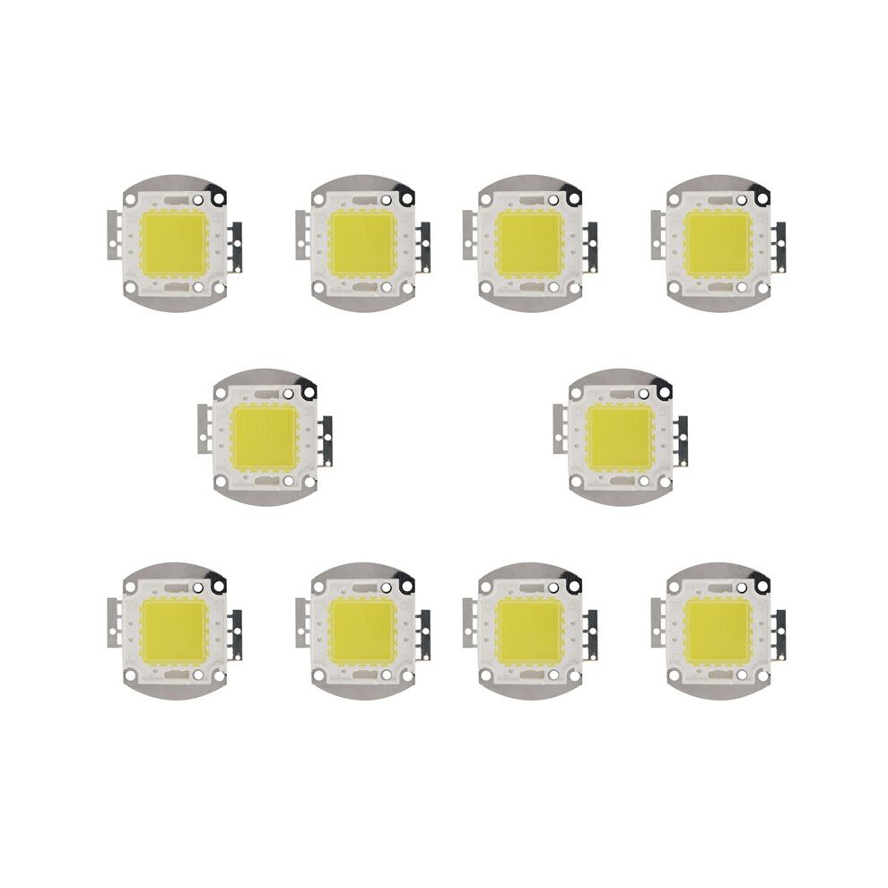 10X 32 - 34V 100W 7500 Lm 6500K High Power The Led Power Indicator Chip - Light/White 4713405036425