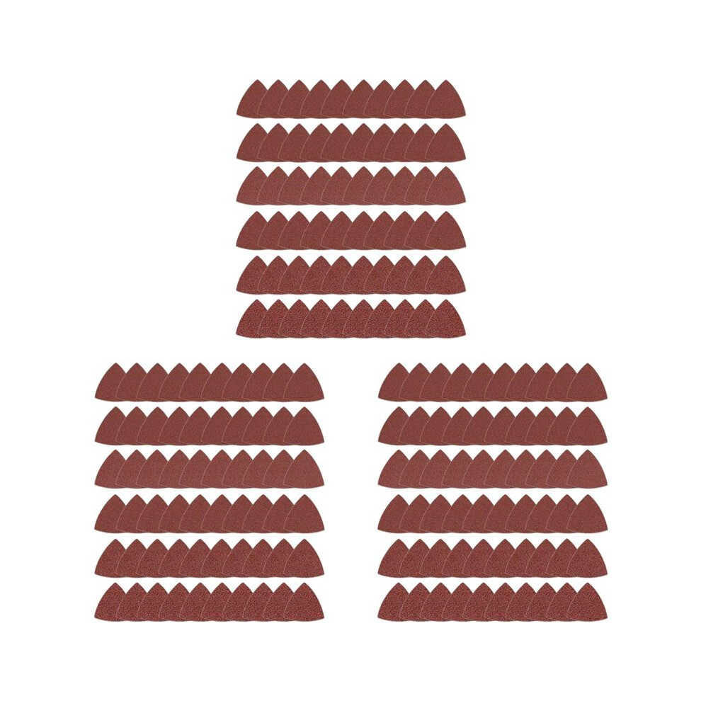 180Pcs Triangular Hook And Loop Triangle-Sandpaper, Fit 3-1/8 Inch Oscillating Multi Tool Sanding Pad 6033514791496