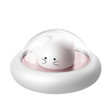 (Pink plug-in) LED Space Mouse Pat Night Light with Usb Charging