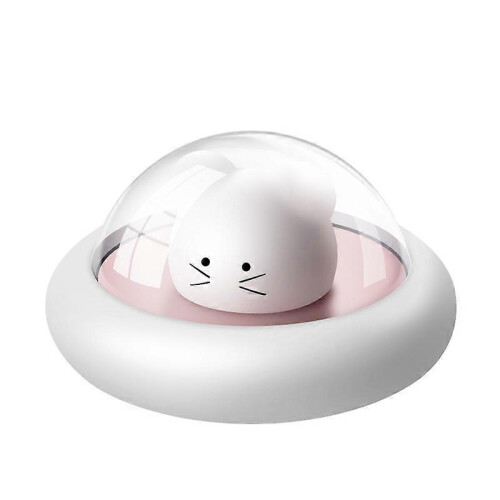 (Pink plug-in) LED Space Mouse Pat Night Light with Usb Charging