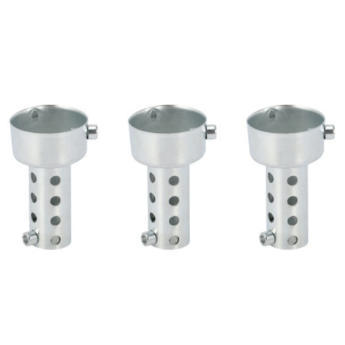 3X Silver Motorcycle Exhaust Can Muffler Insert Baffle DB Killer Silencer 45mm X 80mm