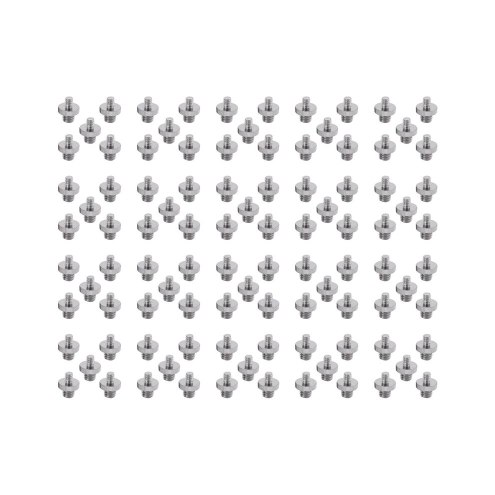 100 Pieces 1/4 Inch Male To 1/4 Inch Male Metal Threaded Screw Adapter Tripod Screw Converter For Dslr Camera,Tripod 6031048138978