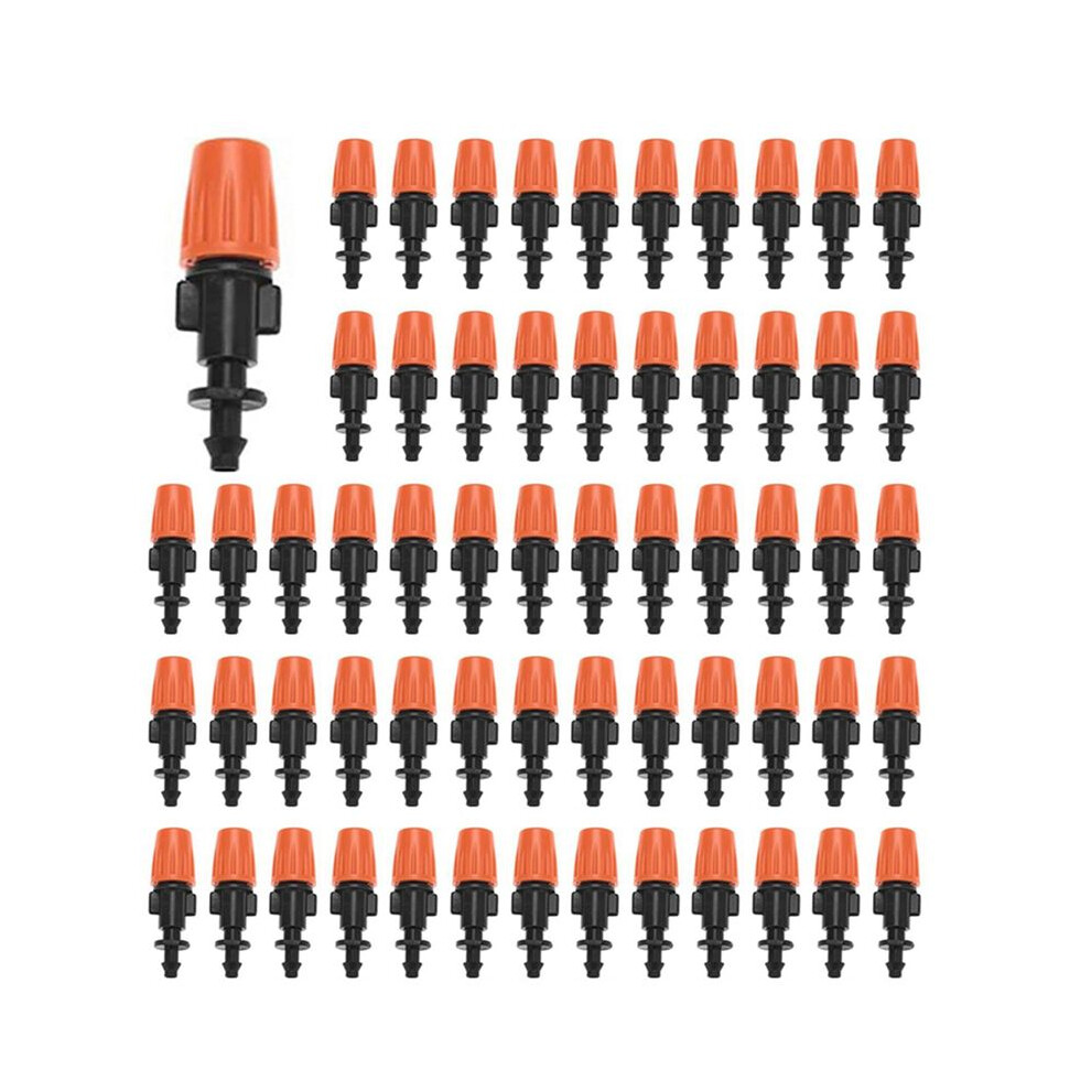 Brecantia 500 Pcs Drip Irrigation Spray Nozzle, Water Spray Nozzle, Adjustable In 2 Modes: Water Mist And Water Column