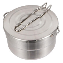 Stainless Steel Camping Cookware Set Lightweight Foldable Pot for Hiking with Durable Nonstick Design
