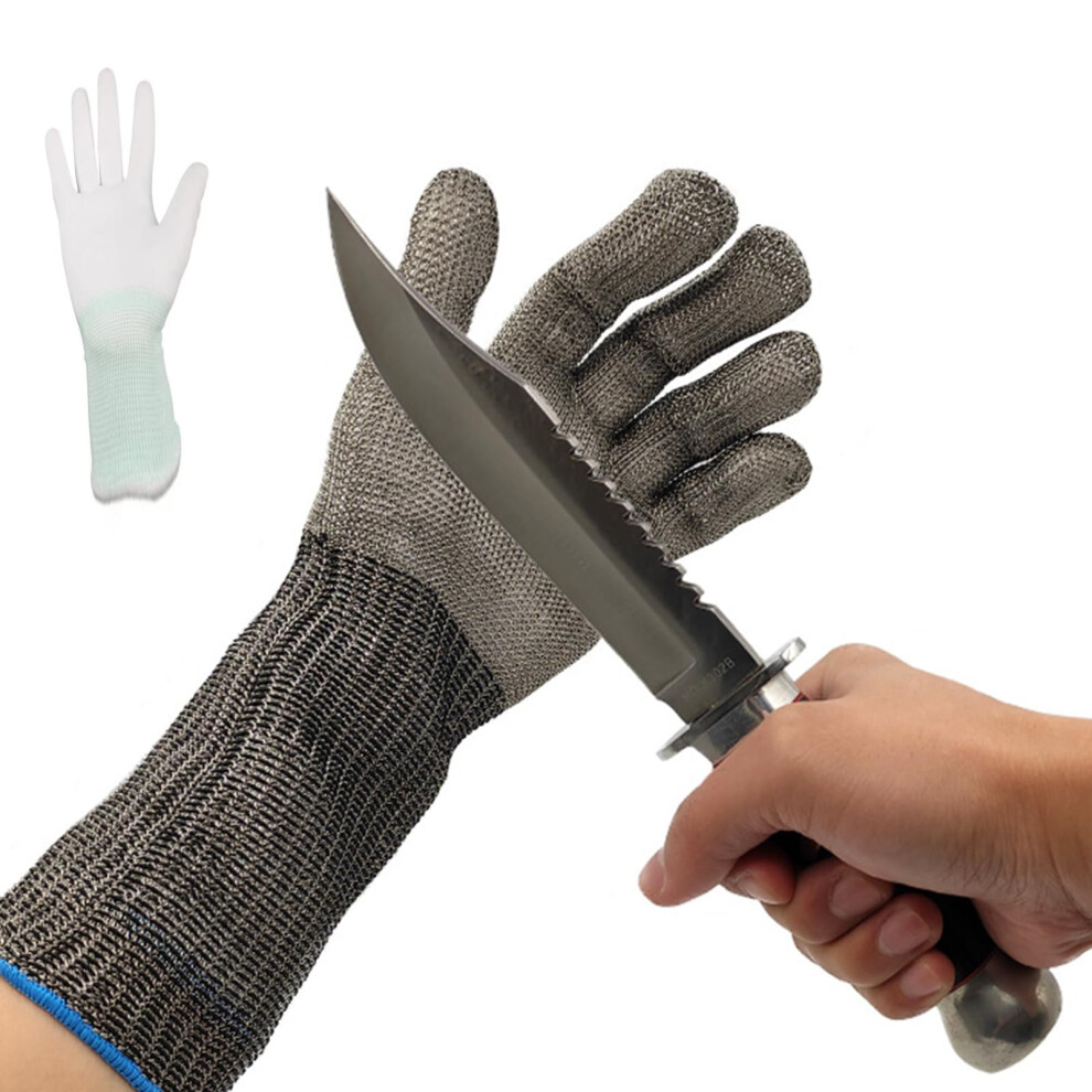 Cut Resistant Glove Level 9 316L Stainless Steel Mesh Butcher Glove With Arm Protection For Meat And Oyster 9073542182764