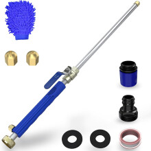 Pressure Hose Nozzle for Garden and Car Wash, Leakproof Heavy Duty Adjustable Spray
