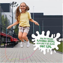 Dww Seven Colour Laser Skipping Rope for Kids, Skipping Rope Set, 1 Rope with Central Amplifier, 270cm Adjustable Skipping Rope, Ideal Gift for Encour
