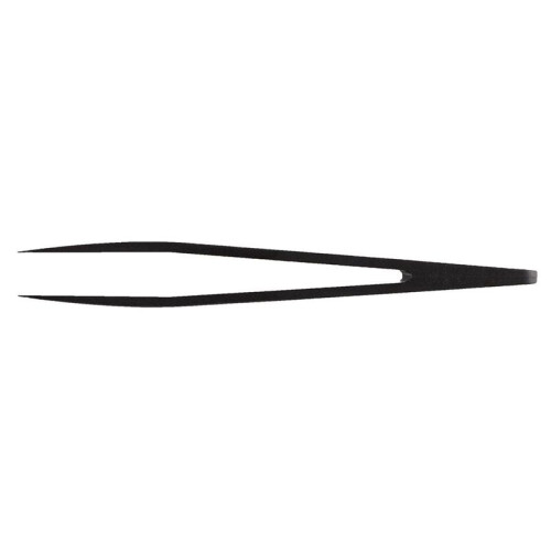 115Mm Long Flat Tip Black Plastic Anti-Static Tweezers 9 Pcs 2
