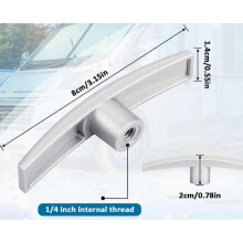 2-Piece RV Waste Valve Handles T1003-6MN for Camco Valterra Dump Valves, Fits 1.5'' and 3''