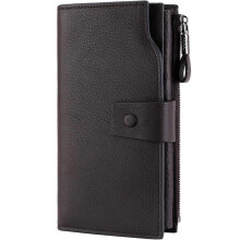 Ladies Purse, Large Capacity RFID Blocking Leather Women's Wallet with Multiple Card Slots and Zipper Coin Purse1pcsblack