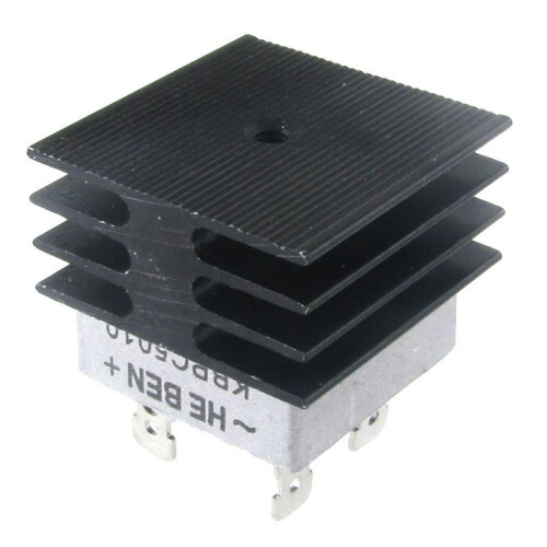 3X 50A 1000V Metal Case Bridge Rectifier with Heatsink 2