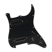 ST SQ Guitarra EléCtrica Cargada Precableada Scratchplate Guitar Pickguard Guitarra EléCtrica Pickguard Pickup Asamblea Negro