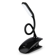 LED Reading Lamp Touch Sensor, USB Rechargeable Clip Light, 3Level Dimmable EyeCaring Gooseneck
