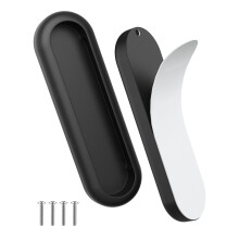 2 Pack SelfAdhesive Drawer Pull Handles 4 Inch Black Aluminum Alloy Cabinet Handles for Kitchen Closet and Sliding Doors