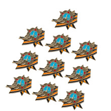 10xStylish Retro Soviet Themed Brooch Alloy Chest Pin Safety-A