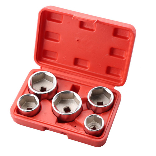 Professional Oil Filter Wrench Removal Kit 5 Size For-Red