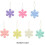 300pcs Random Color Plastic+Metal Flower  Wire Loop DIY Needle Threader Stitch Insertion Hand Machine Sewing Tool 1