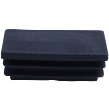 Plastic Rechthoek Blinde Eindbuisdoppen Inzetstukken 25X50Mm 240 Stuks Zwart