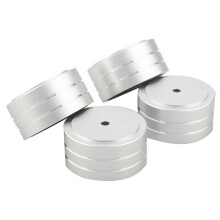 12Pcs 40X20mm Aluminum HIFI AMP Speaker Isolation Stand Turntable DAC Feet Pad (Silver)