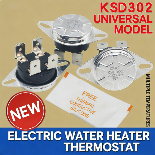 KSD302 temperatuurregelaars 20A 250V-handmatige reset 95C 2