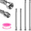 4Pcs Flexible Braided Water Supply Lines 3/8Inch Extension 6