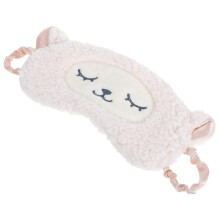 Comfortable Sleep Mask Plush Sheep Eye Cover for Sleeping Use 3Pcs Elastic Strap