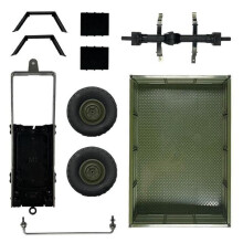 RC Car Metal Upgrade Parts for Unimog Military Truck Rear Bucket 4WD Modification Kit Green