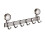 Space AluminumABS Suction Shower Hooks  Adjustable, MultiSurface Adhesion, Bathroom And Kitchen Organizer Model B 1