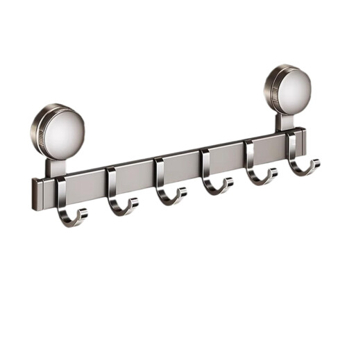 Space AluminumABS Suction Shower Hooks  Adjustable, MultiSurface Adhesion, Bathroom And Kitchen Organizer Model B