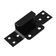 Durable Stainless Steel Door Security Brackets for Indoor Outdoor Reinforcement, Space Saving Wall Mount Set Black Finish