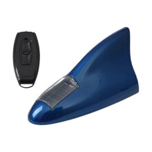 (F) Car Solar Shark Fin Antenna Remote Control Flashing Light Body Decoration