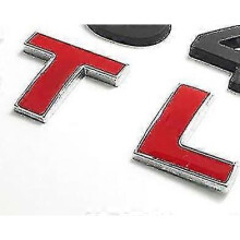 (Red25MML L) Car Styling 25mm/45mm 3d Diy Letters Alphabet Emblem Chrome Car Stickers Decoration Car Stickers Logo Automobiles Car Accessorie